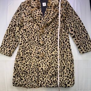 CAbi Animal Print Teddy Jacket